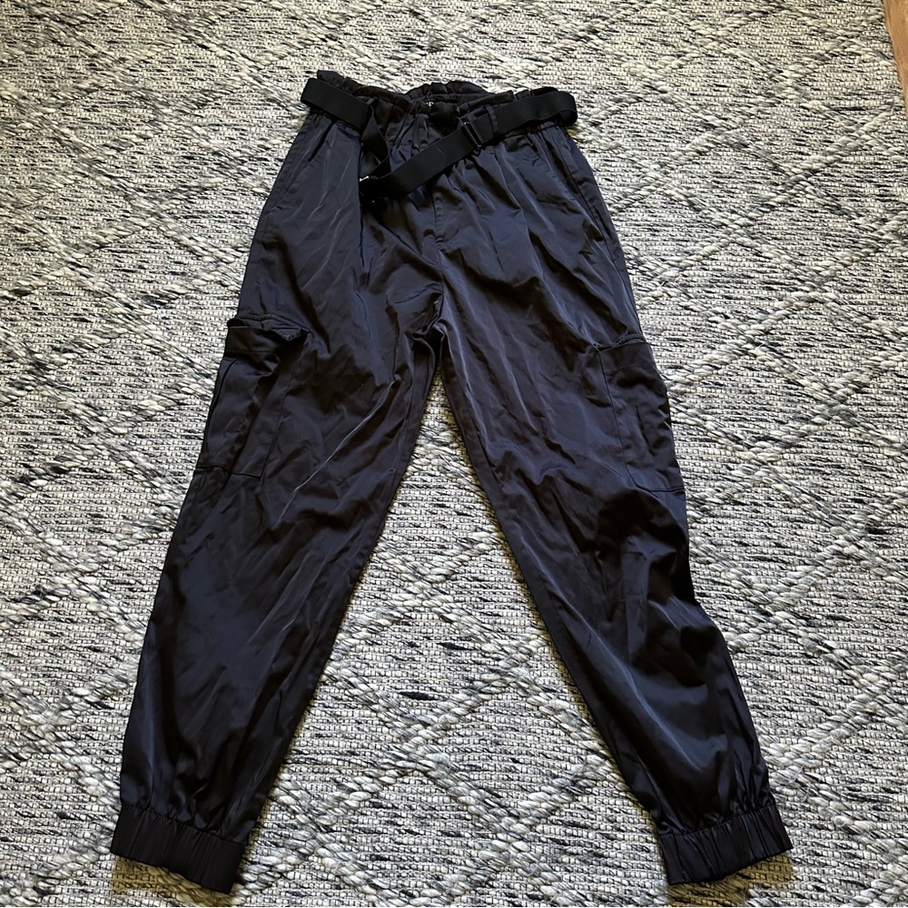 Zara Satin Black Trousers